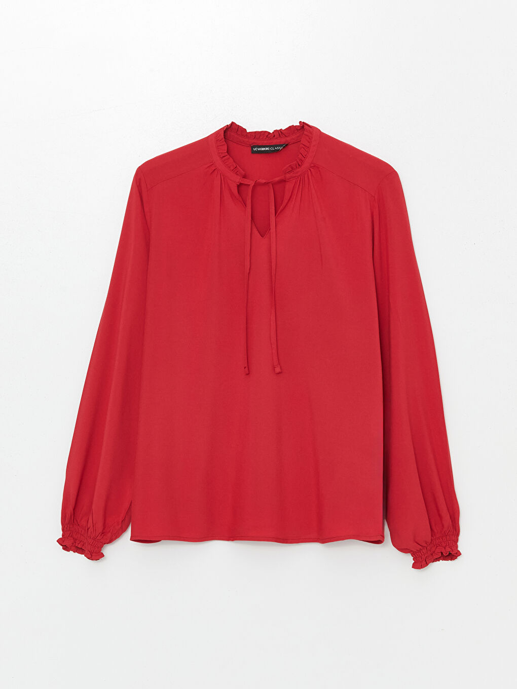Tie Neck Women's Blouse -W4DS46Z8-HPM