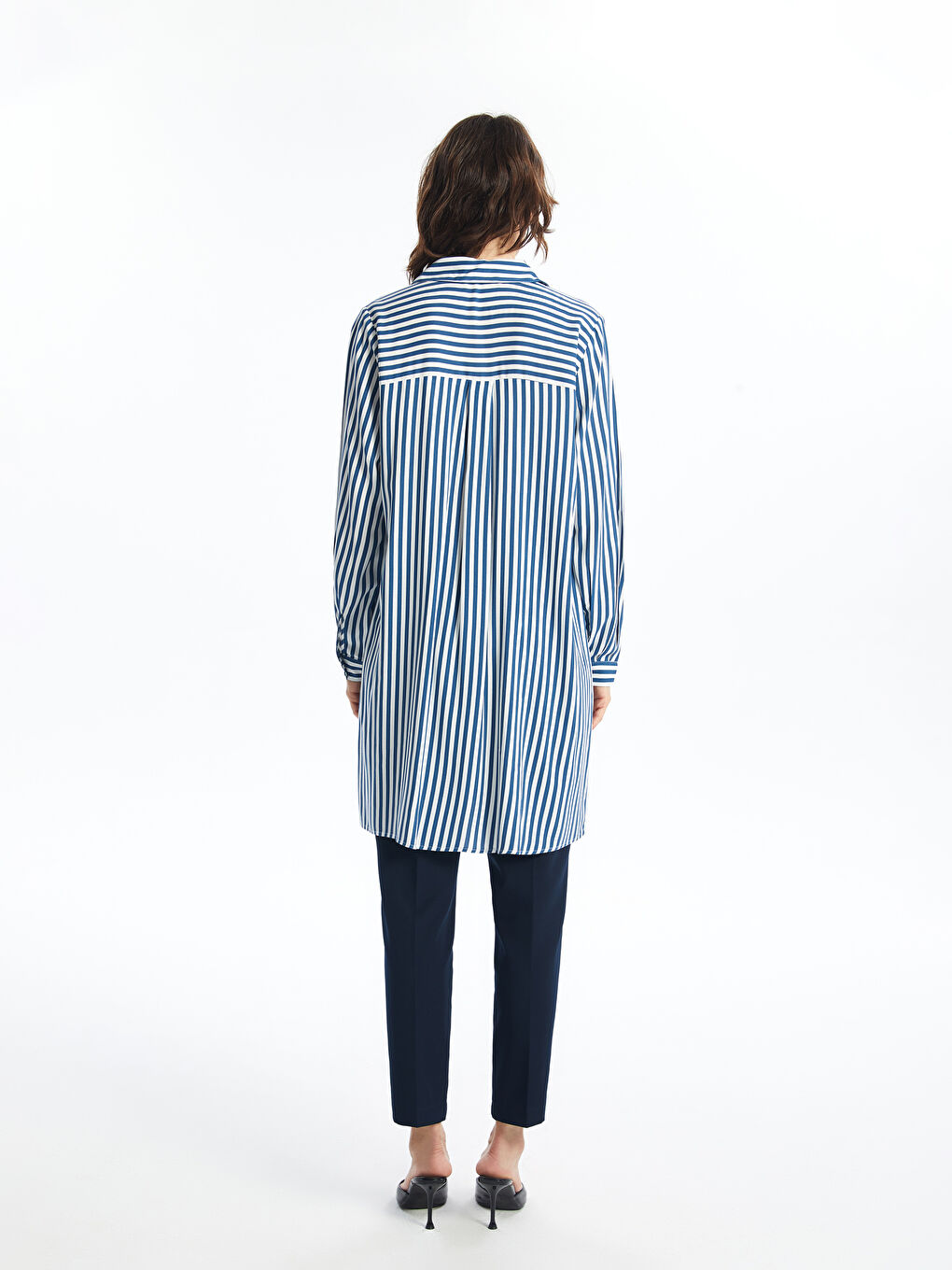 LCWAIKIKI Classic Striped Women's Shirt Tunic -W4DS50Z8-LGS