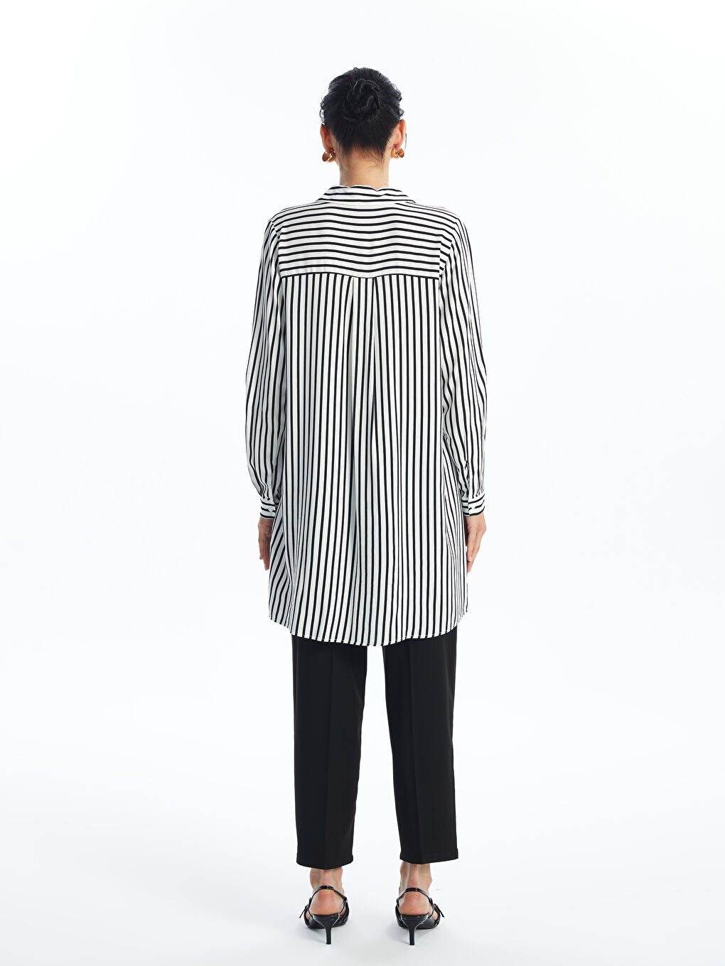LCWAIKIKI Classic Striped Women's Shirt Tunic -W4DS50Z8-LEG