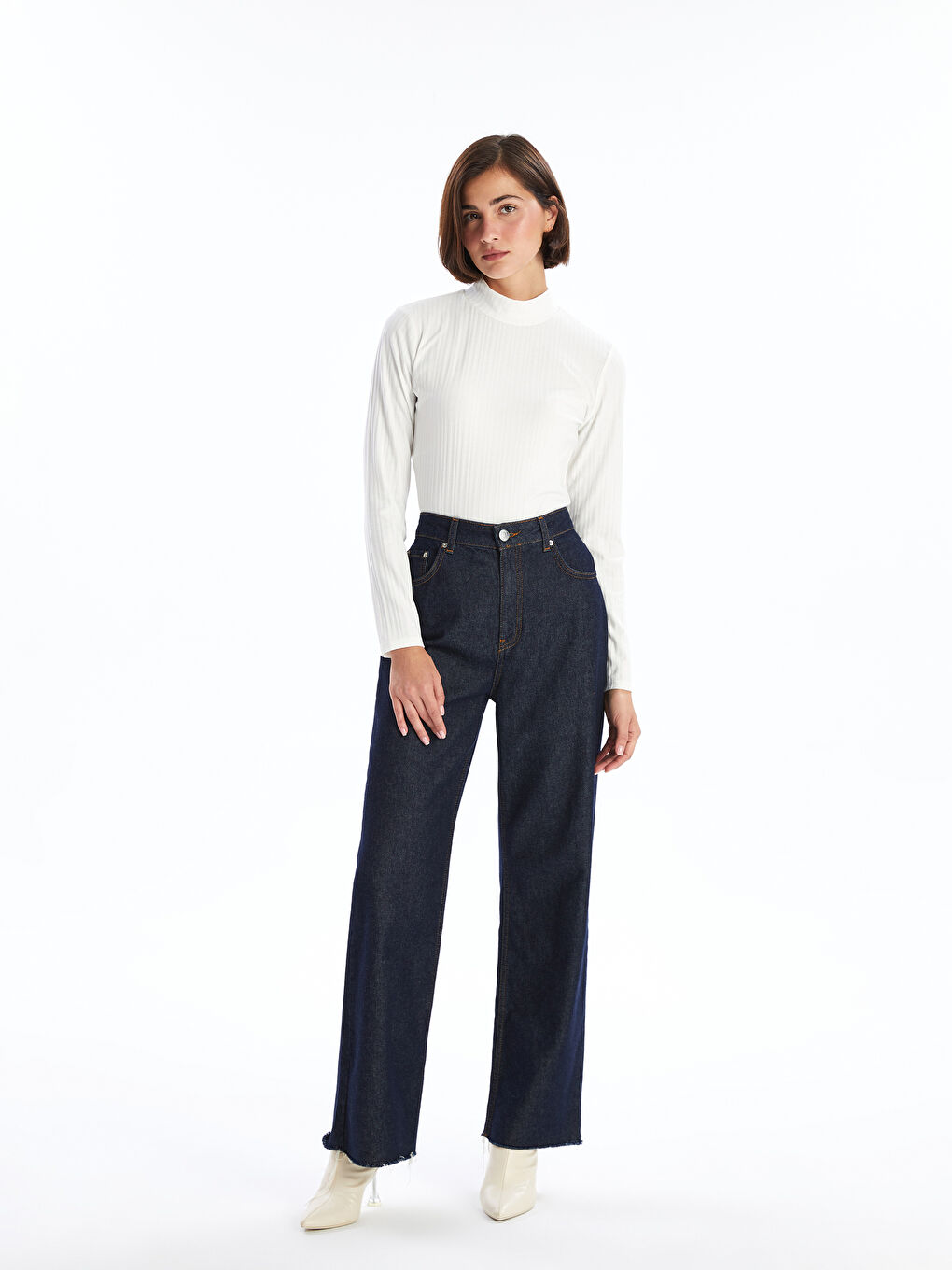 LCWAIKIKI Classic Funnel Neck Textured Women's Body -W4DS85Z8-R9J