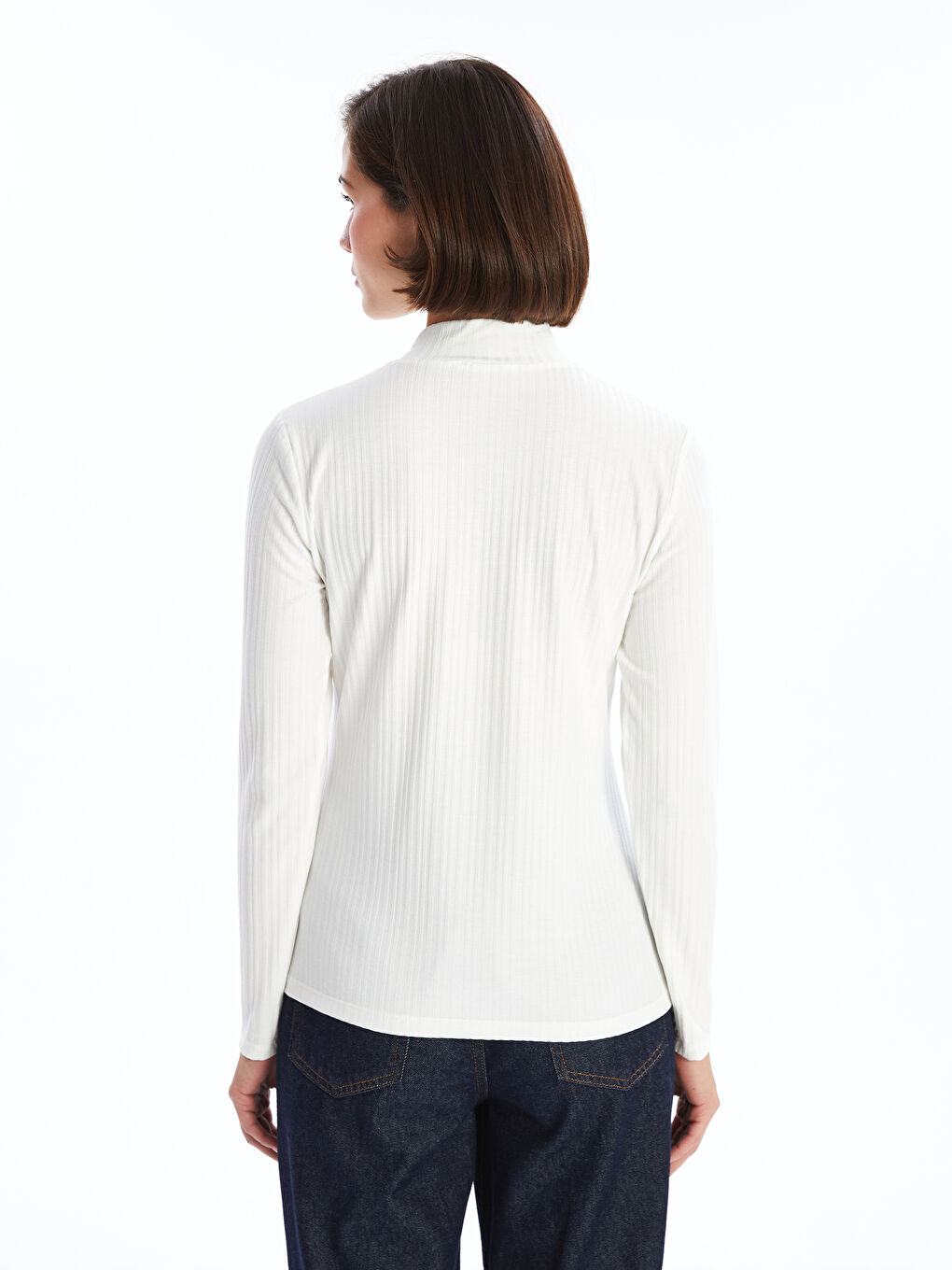 LCWAIKIKI Classic Funnel Neck Textured Women's Body -W4DS85Z8-R9J