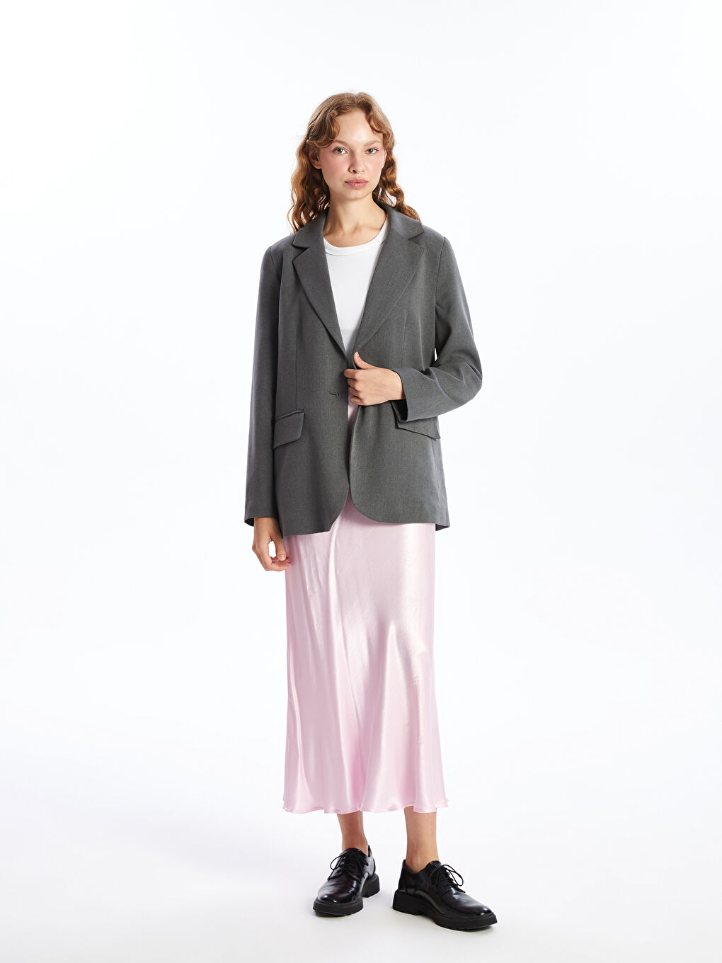 LC Waikiki Crepe Women's Blazer Jacket -W4DT01Z8-JMD