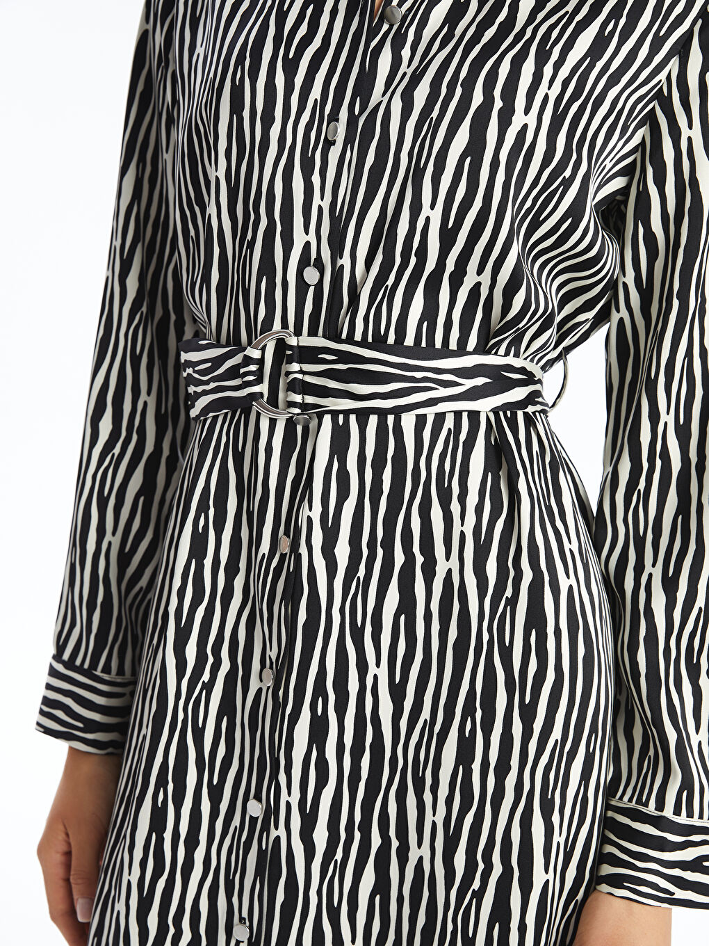 LCW Vision Patterned Women's Shirt Dress -W4DT08Z8-LQJ