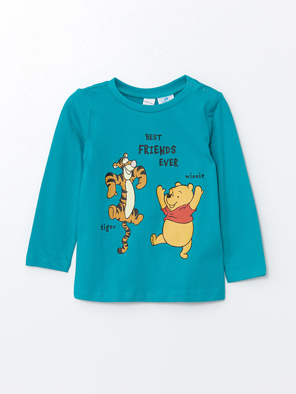 LCW baby Crew Neck Long Sleeve Winnie the Pooh Printed Baby Boys' Pyjama Set -W4DT73Z1-H4S