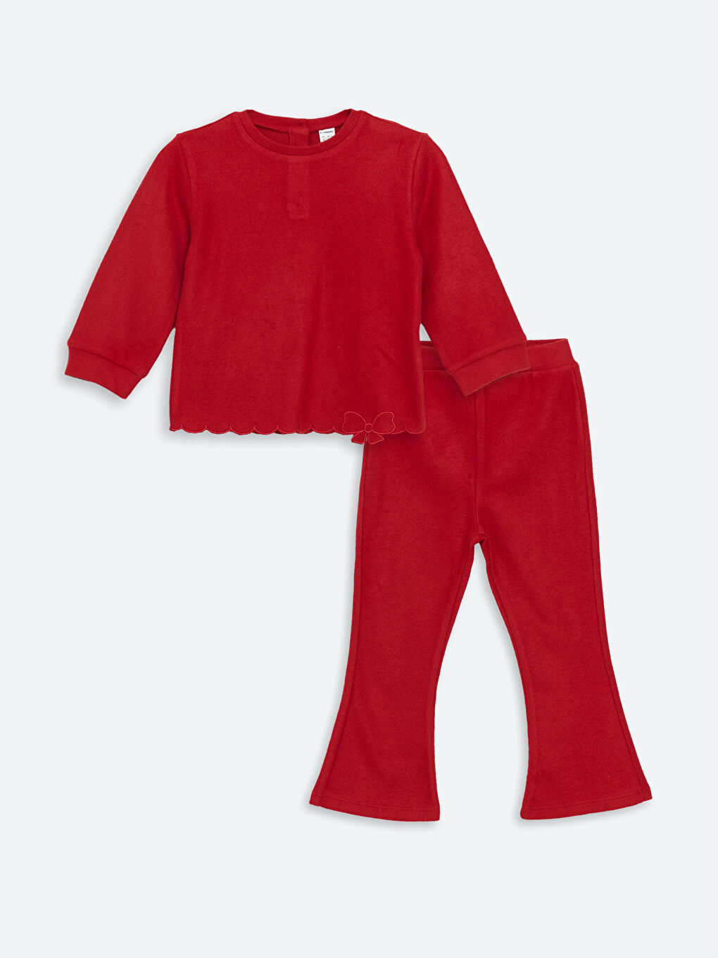 LCW Kids Crew Neck Baby Girls Sweatshirt and Leggings Pants 2 Pack Set -W4DU03Z1-R3M