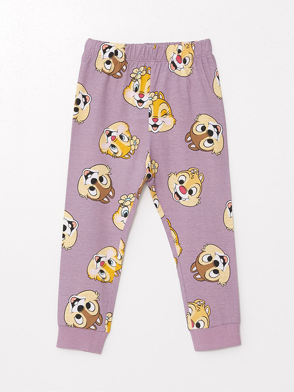 LC Waikiki Long Sleeve Chip and Dale Printed Baby Girls' Pyjama Set -W4DU26Z1-LSD