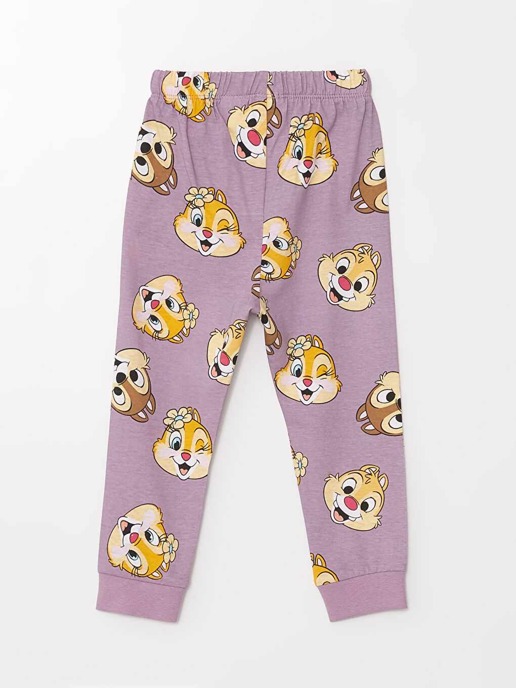 LC Waikiki Long Sleeve Chip and Dale Printed Baby Girls' Pyjama Set -W4DU26Z1-LSD