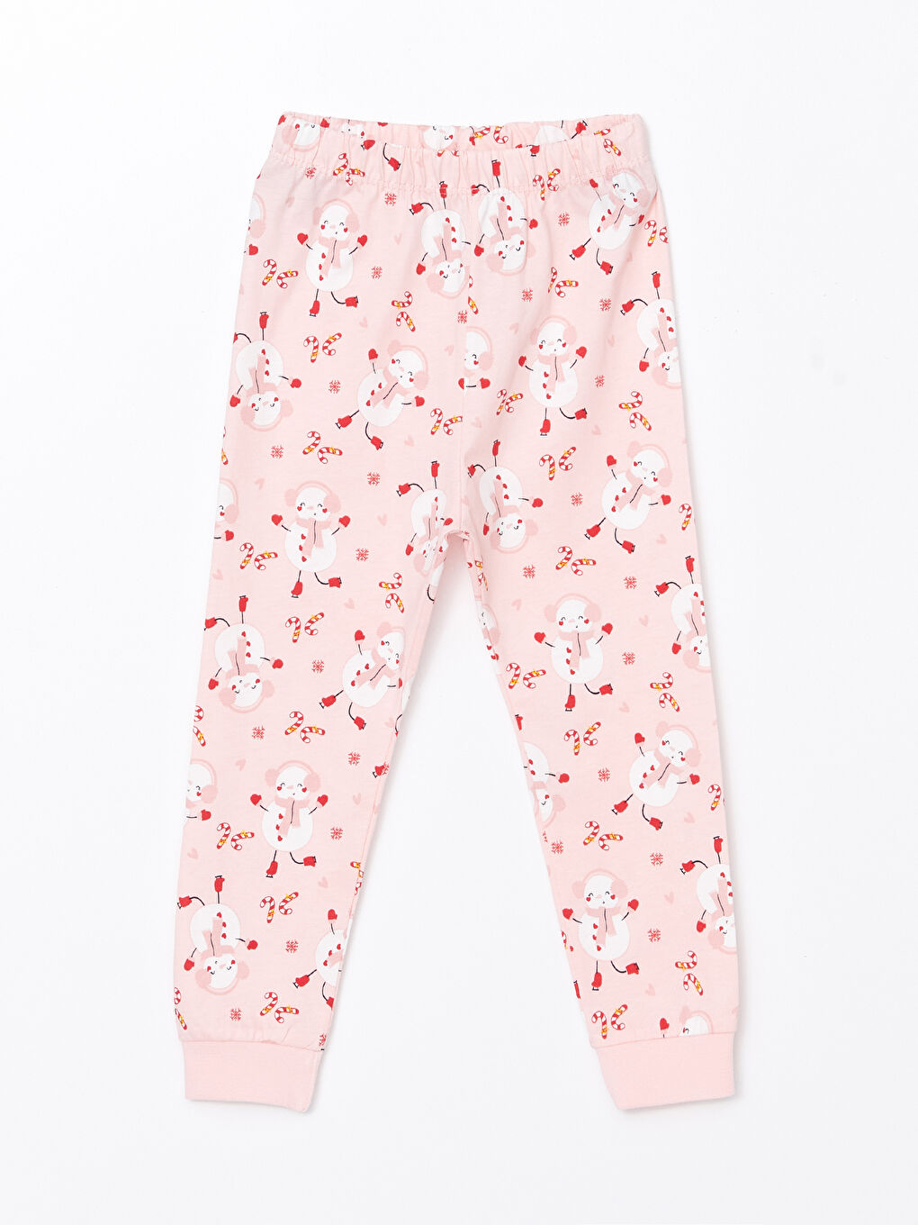 LCW baby Pembe Beli Lastikli Kız Bebek Pijama Alt