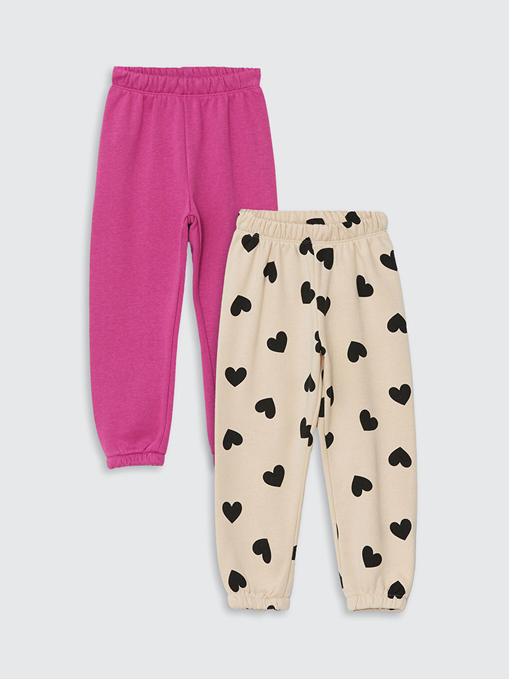 Elasticated Waist Thick Baby Girls' Sweatpants 2 Pack -W4DU60Z1-LRA