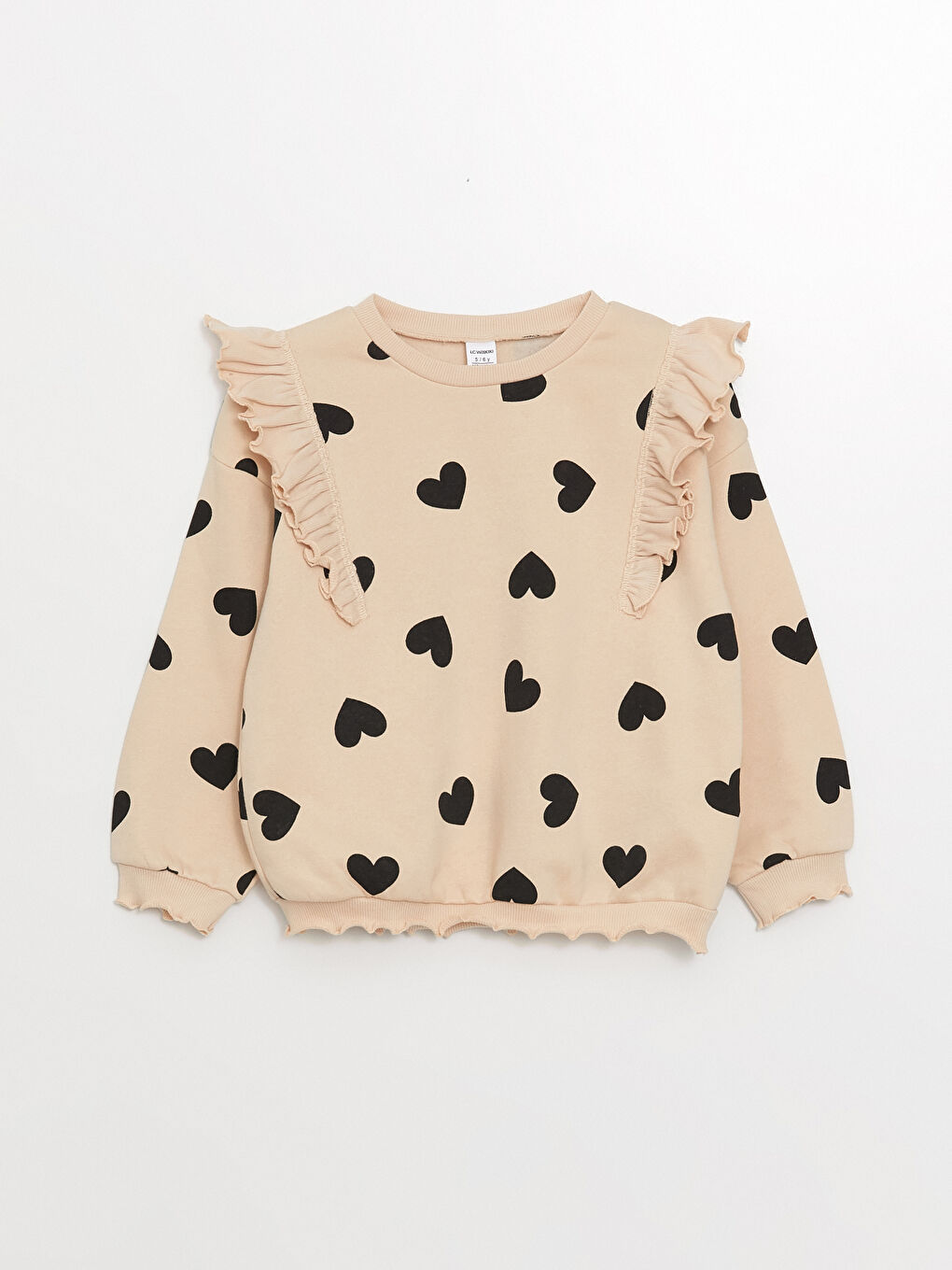 LCW baby Crew Neck Long Sleeve Printed Girls Sweatshirt 2 Pack -W4DU66Z1-R2A