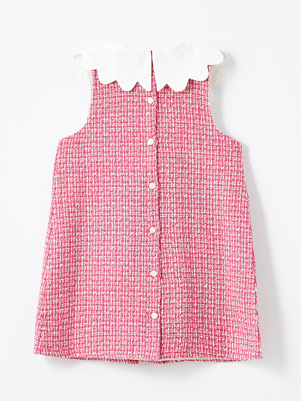 LCW Kids Crew Neck Dobby Fabric Girls' Dress -W4DU73Z1-LNQ
