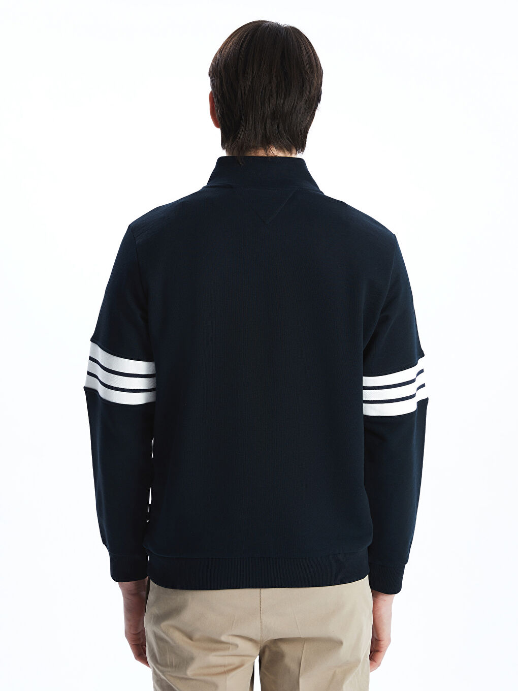 Stand Collar Long Sleeve Men's Thick Sweatshirt -W4DU78Z8-RFH