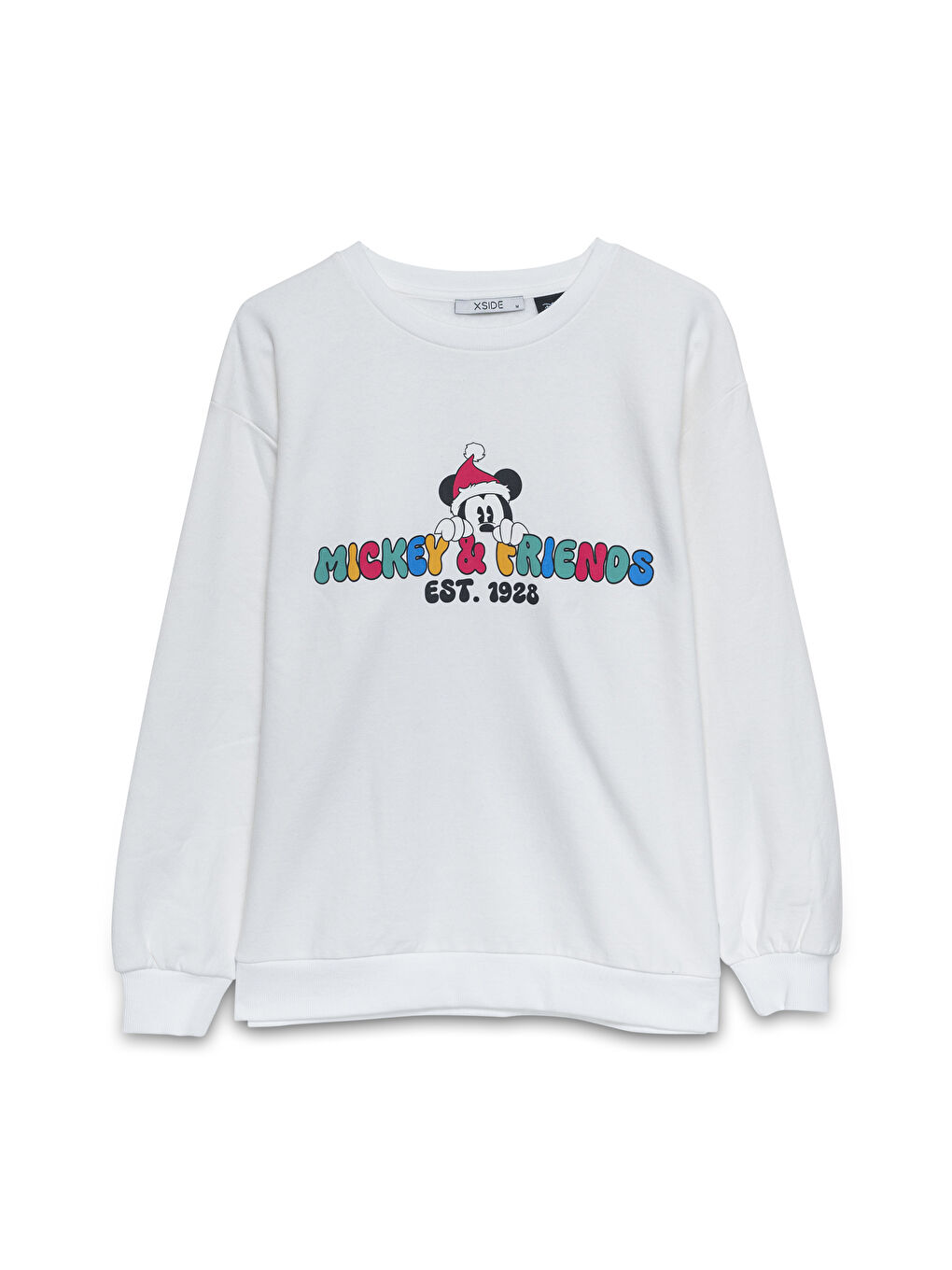 XSIDE Crew Neck Mickey Mouse Printed Oversize Women's Sweatshirt -W4DV93Z8-R9J