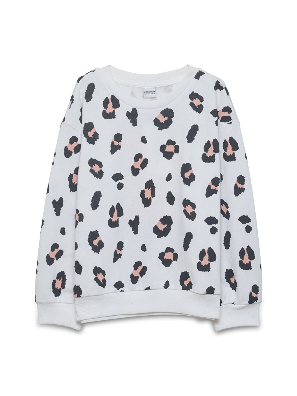 LCW Kids Crew Neck Girl's Thick Sweatshirt -W4DY28Z4-LRA