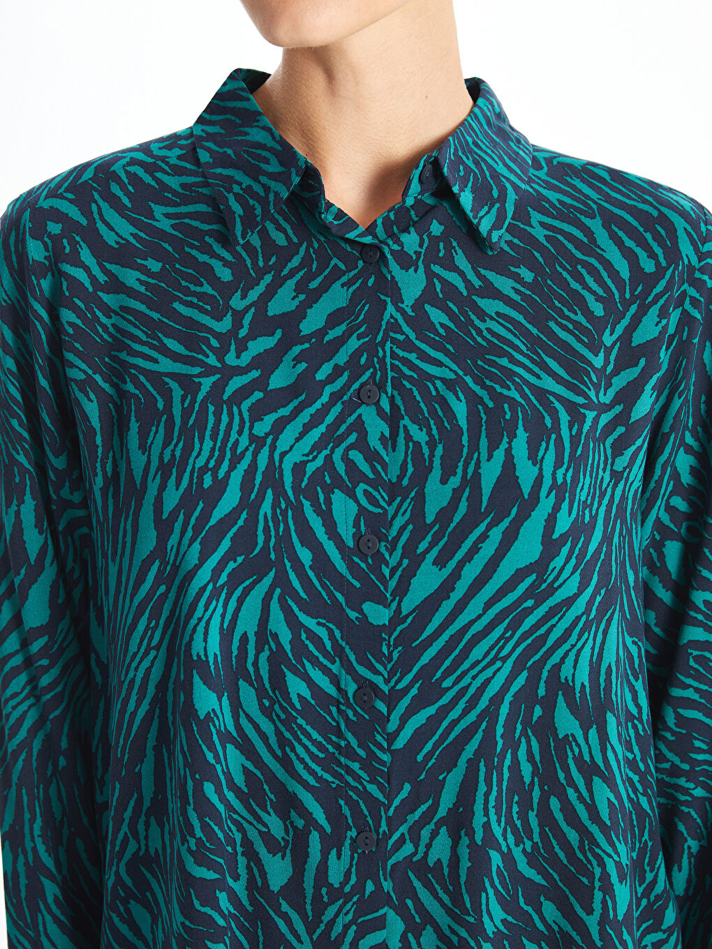LCWAIKIKI Classic Patterned Long Sleeve Women's Shirt -W4DY64Z8-LRR