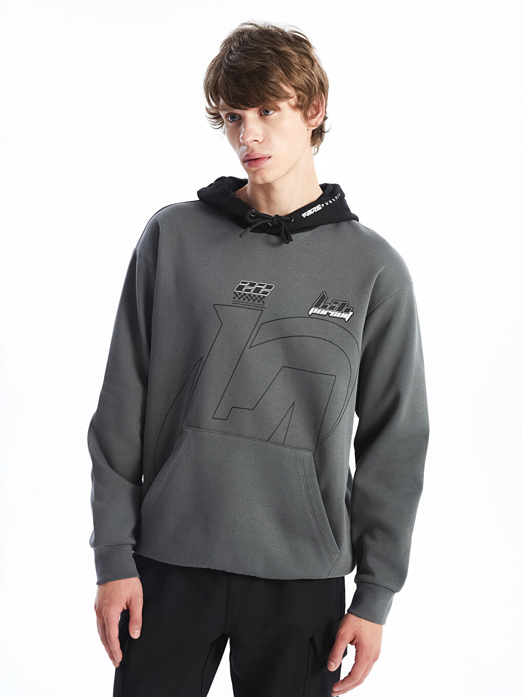 XSIDE Long Sleeve Printed Men's Thick Hoodie -W4DY75Z8-SUR