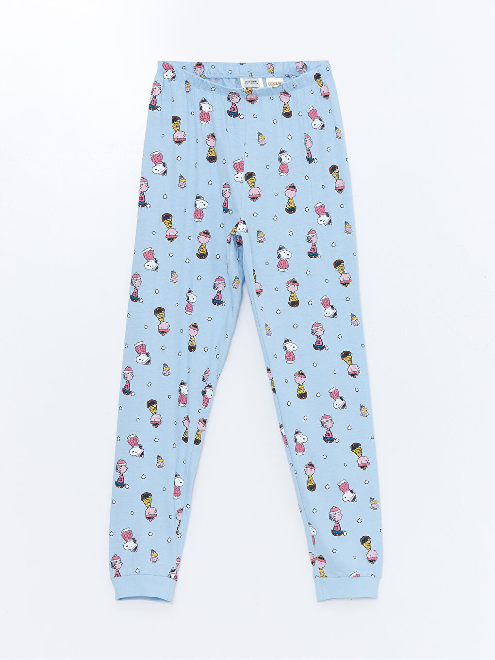 LCW Kids Pembe Leylak Bisiklet Yaka Snoopy Baskılı Kız Çocuk Pijama Takımı - 3