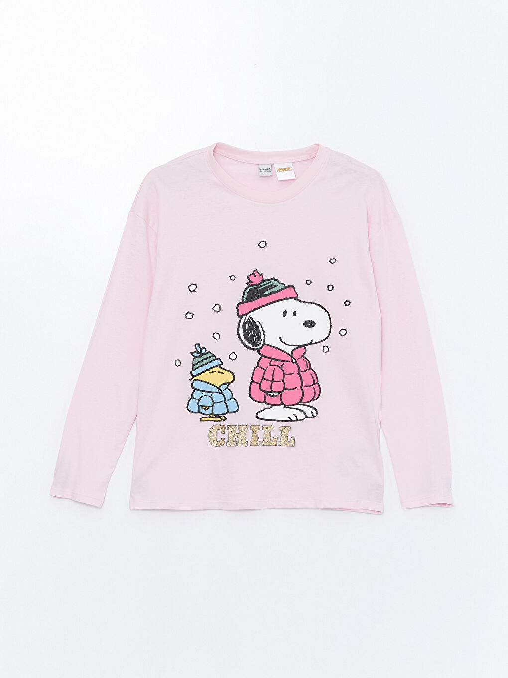 LCW Kids Crew Neck Snoopy Printed Girls' Pyjama Set -W4EA16Z4-QXB