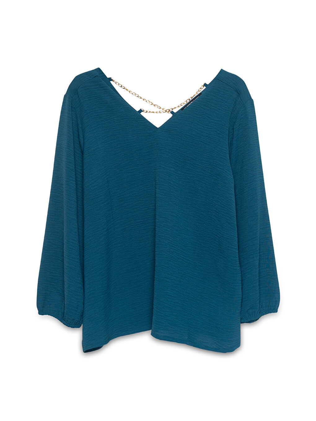 LC Waikiki V-Neck Textured Women's Blouse -W4EA60Z8-YK1
