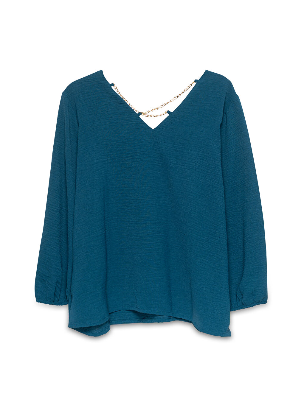LC Waikiki V-Neck Textured Women's Blouse -W4EA60Z8-YK1