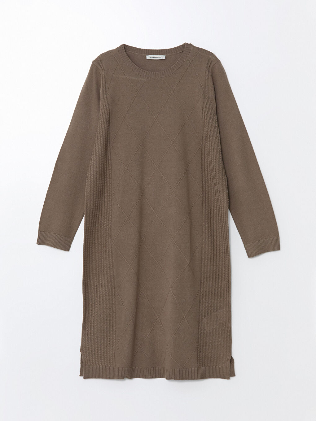 LCW Grace Crew Neck Women's Knitwear Dress -W4EA61Z8-GHQ