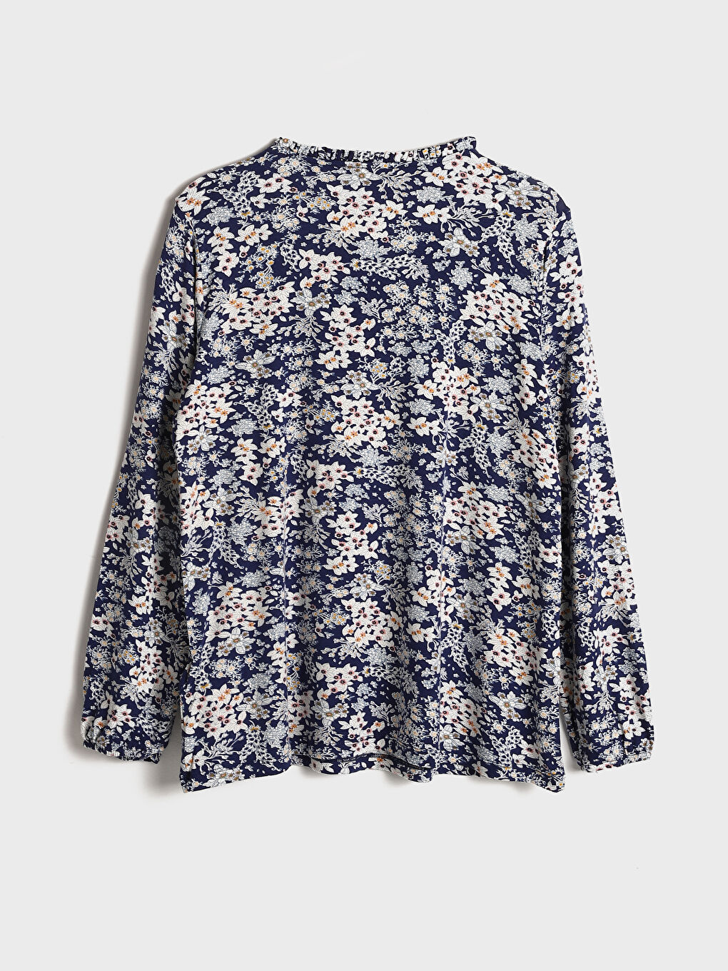 Tie Neck Patterned Women's Blouse -W4EB14Z8-LSG