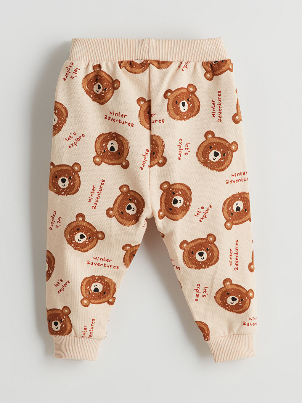 Ekru Bisiklet Uzun Kollu Baskılı Erkek Bebek Sweatshirt ve Eşofman Alt 2'li Takım-6