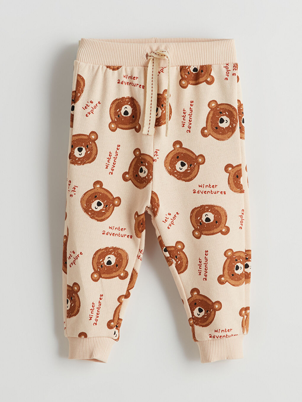 Ekru Bisiklet Uzun Kollu Baskılı Erkek Bebek Sweatshirt ve Eşofman Alt 2'li Takım-4