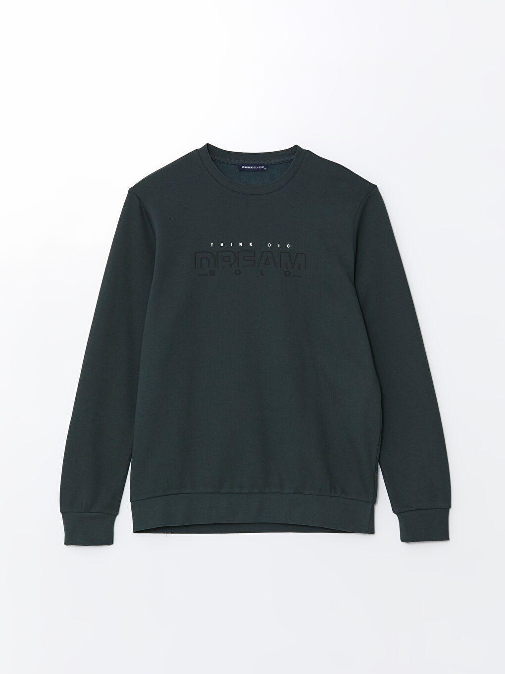 LCWAIKIKI Classic Petrol Bisiklet Yaka Uzun Kollu Baskılı Erkek Sweatshirt - 4