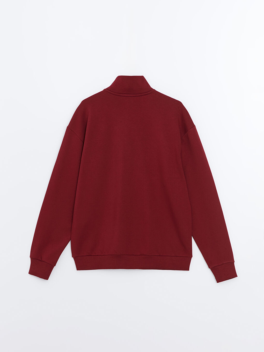 XSIDE Bordo Dik Yaka Uzun Kollu Nakışlı Erkek Sweatshirt - 6