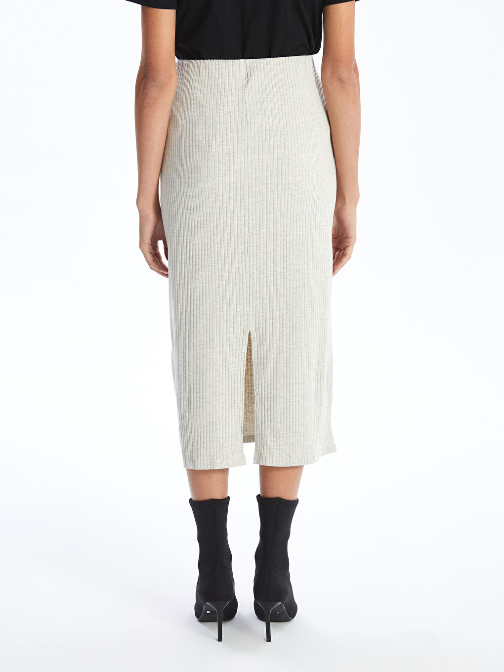 Slim Fit Ribbed Women's Skirt -W4EC09Z8-YJ3