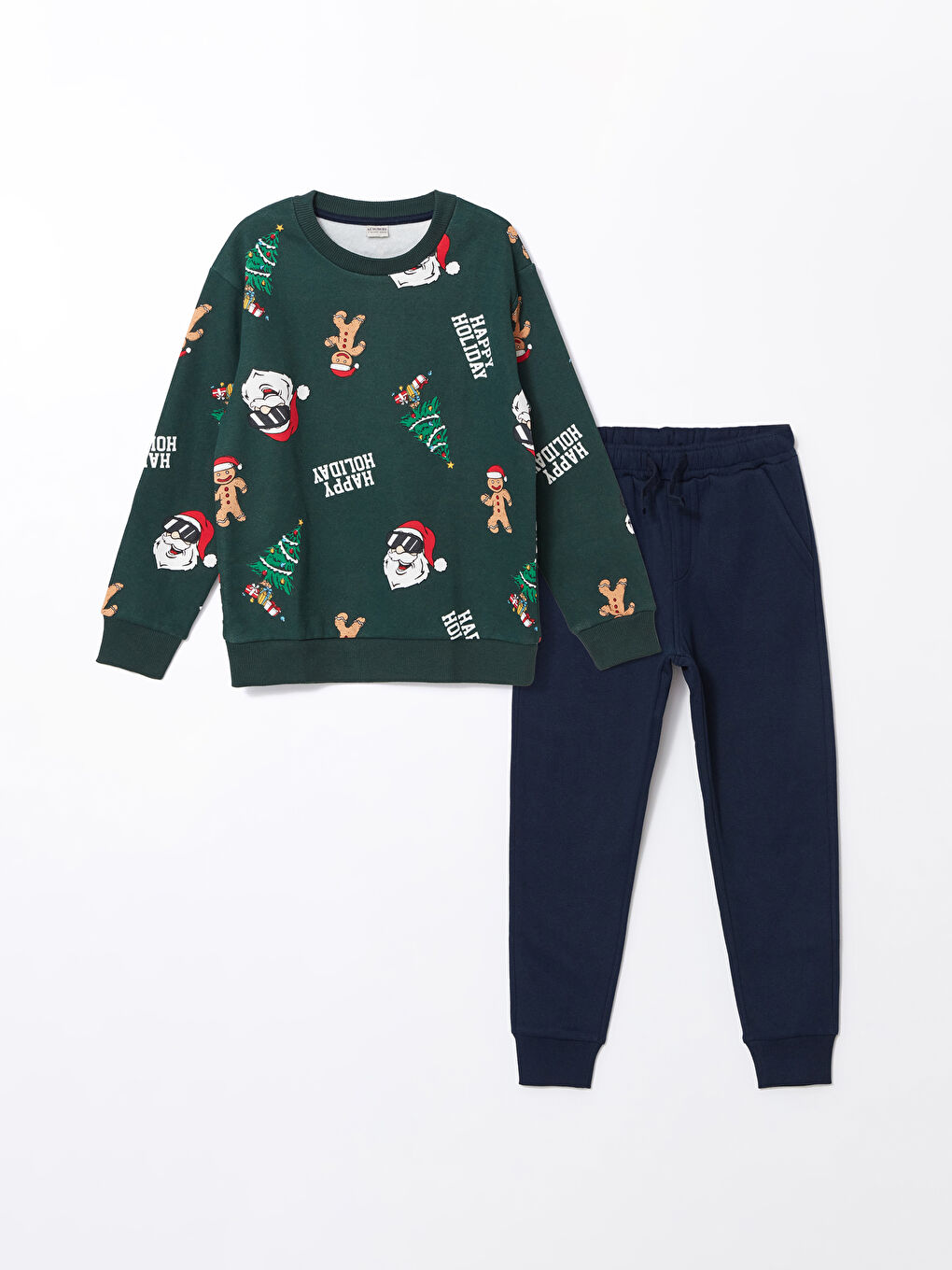 LC Waikiki Crew Neck Christmas Themed Boys' Thick Tracksuit Set -W4EC12Z4-LRR