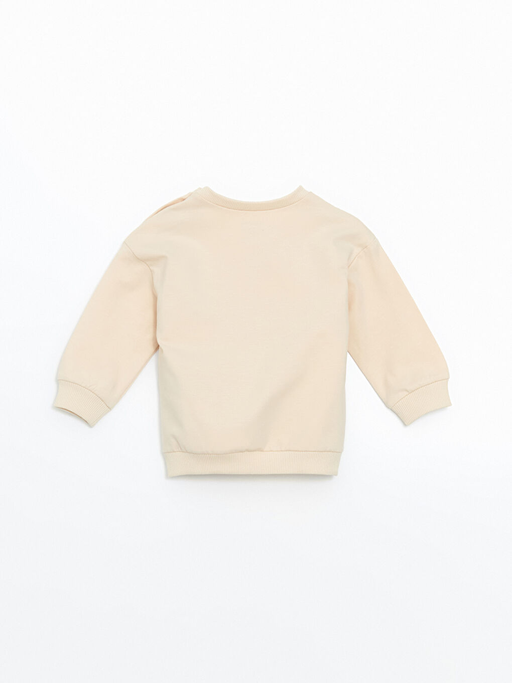 LCW baby Bej Bisiklet Yaka Baskılı Erkek Bebek Sweatshirt - 2