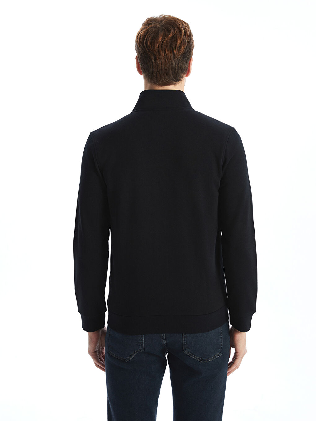 LCWAIKIKI Classic Sweat-shirt zippé à manches longues pour Hommes avec col cheminée -W4EC44Z8-CVL