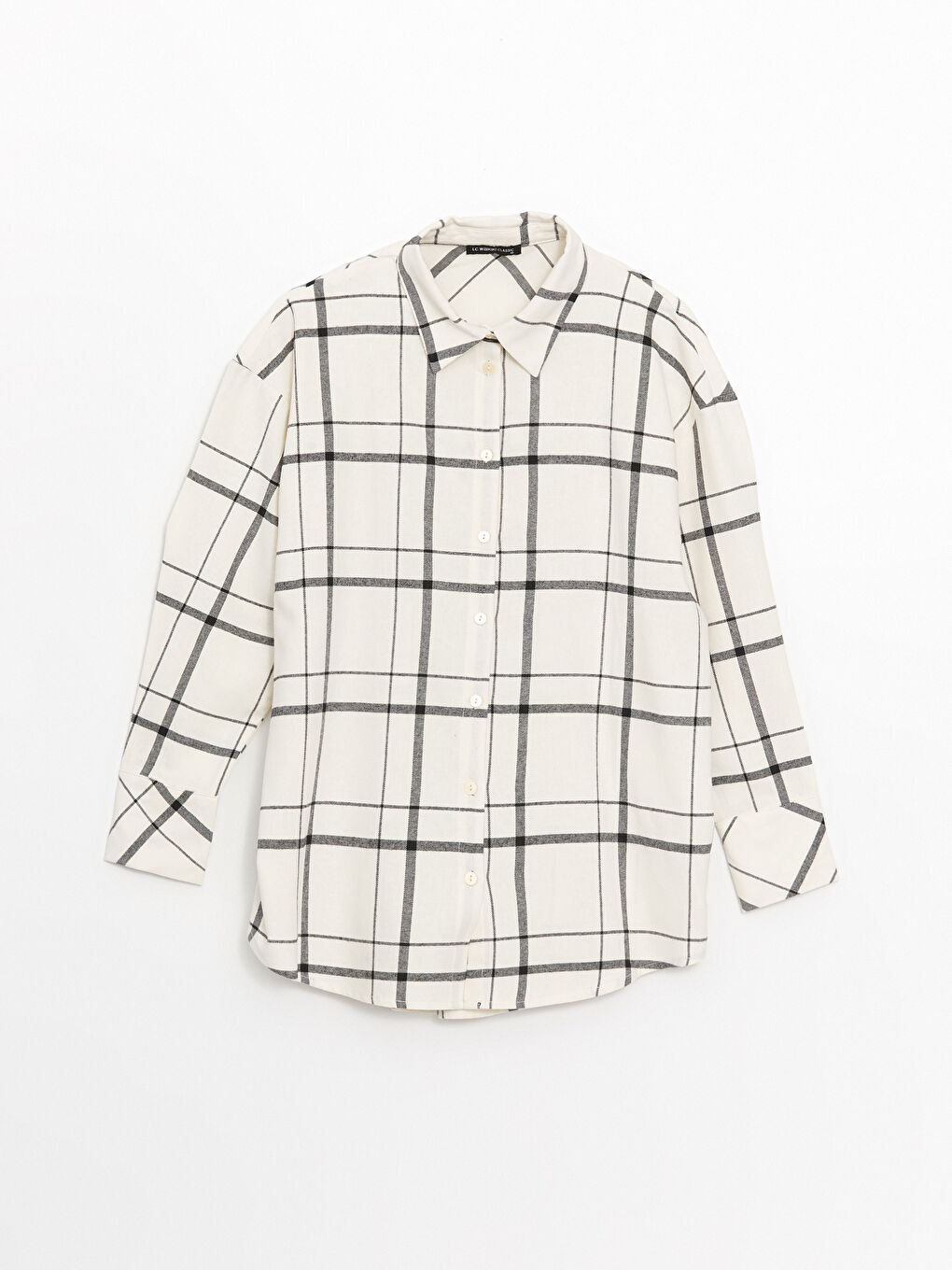 Plaid Oversize Women's Flannel Shirt-4