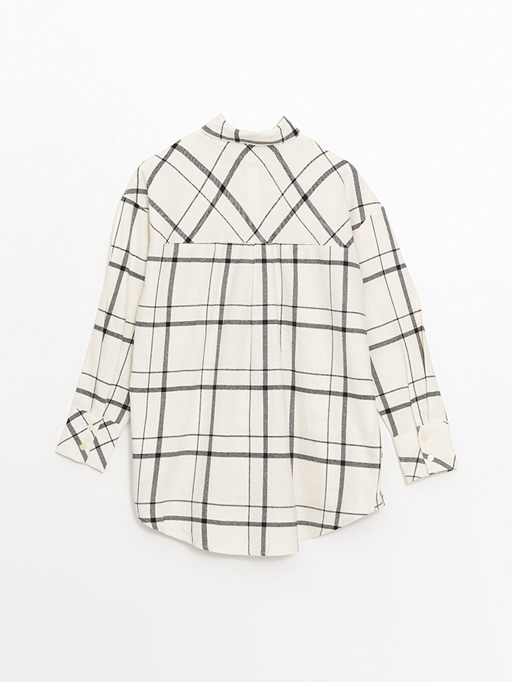Plaid Oversize Women's Flannel Shirt-5