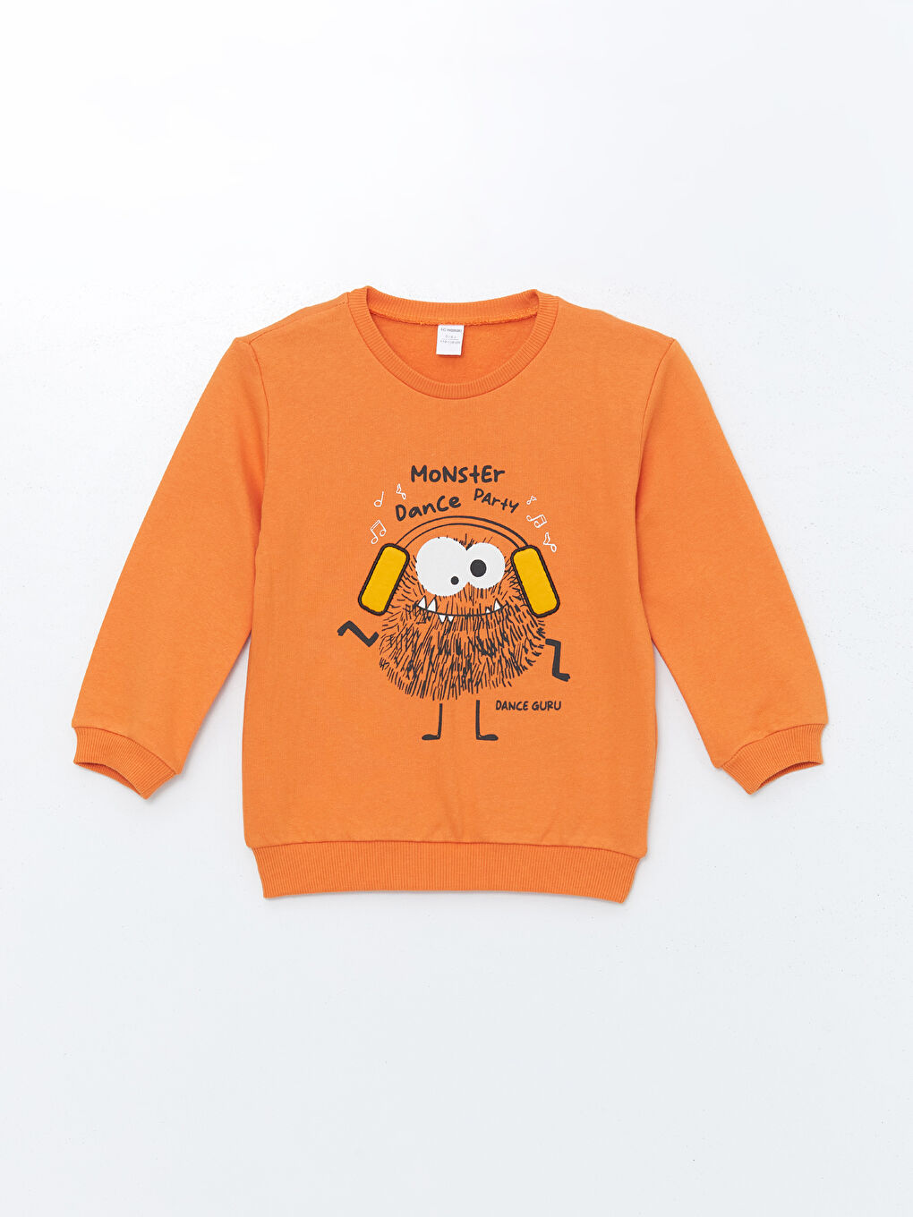 LCW Kids Turuncu Bisiklet Yaka Uzun Kollu Erkek Bebek Sweatshirt ve Eşofman Alt 2'li Takım - 1