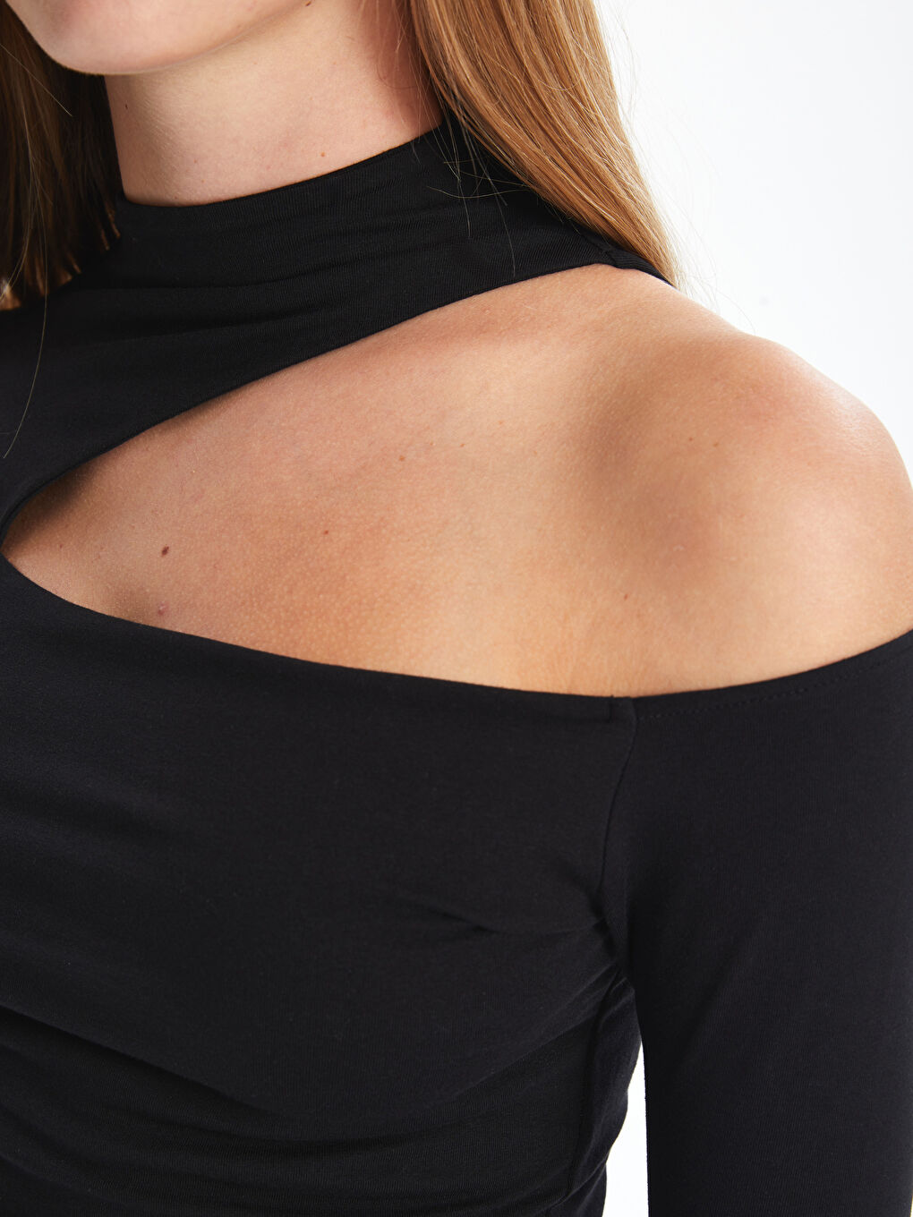 LCW Vision Funnel Neck Off-Shoulder Women's Body -W4EC96Z8-CVL