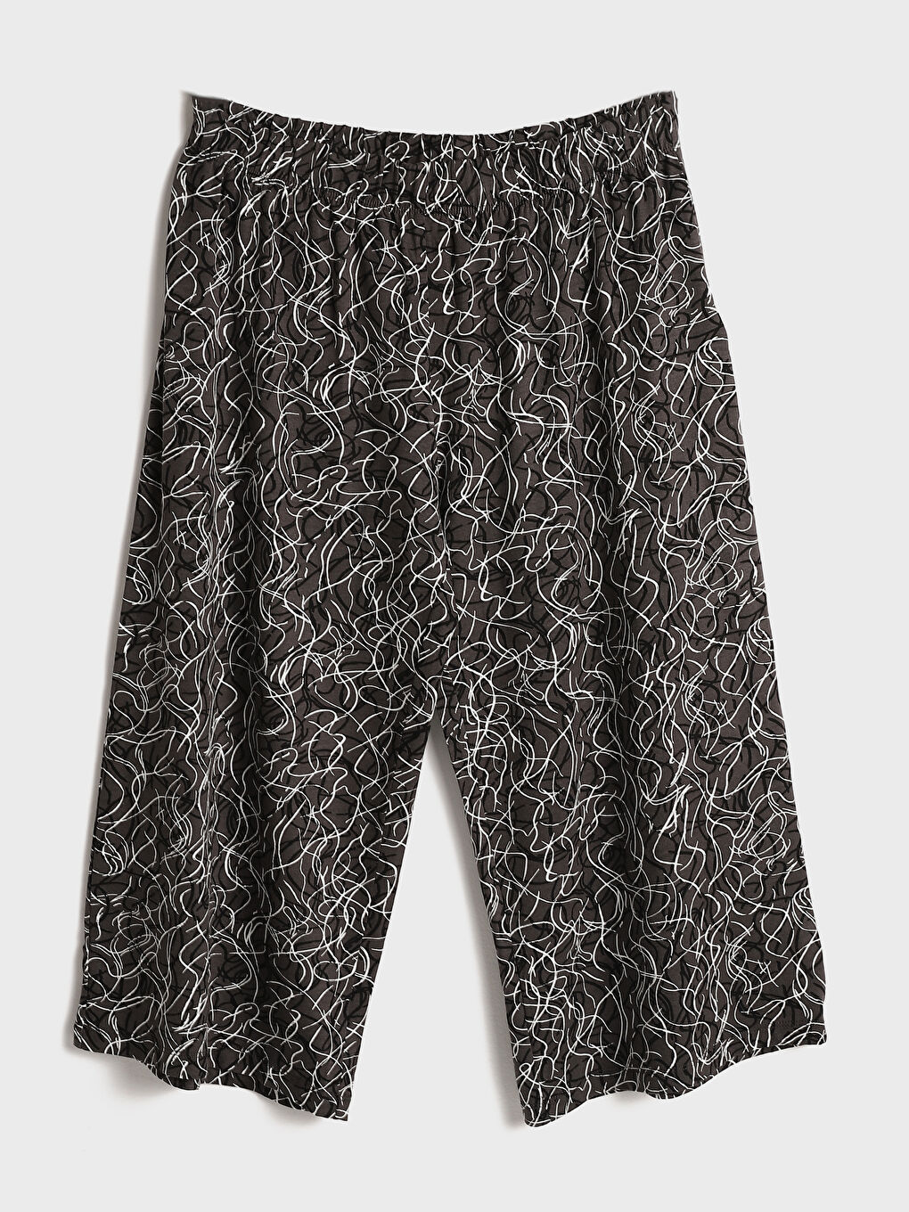 Patterned Women's Capri with Elastic Waist -W4ED47Z8-LQJ