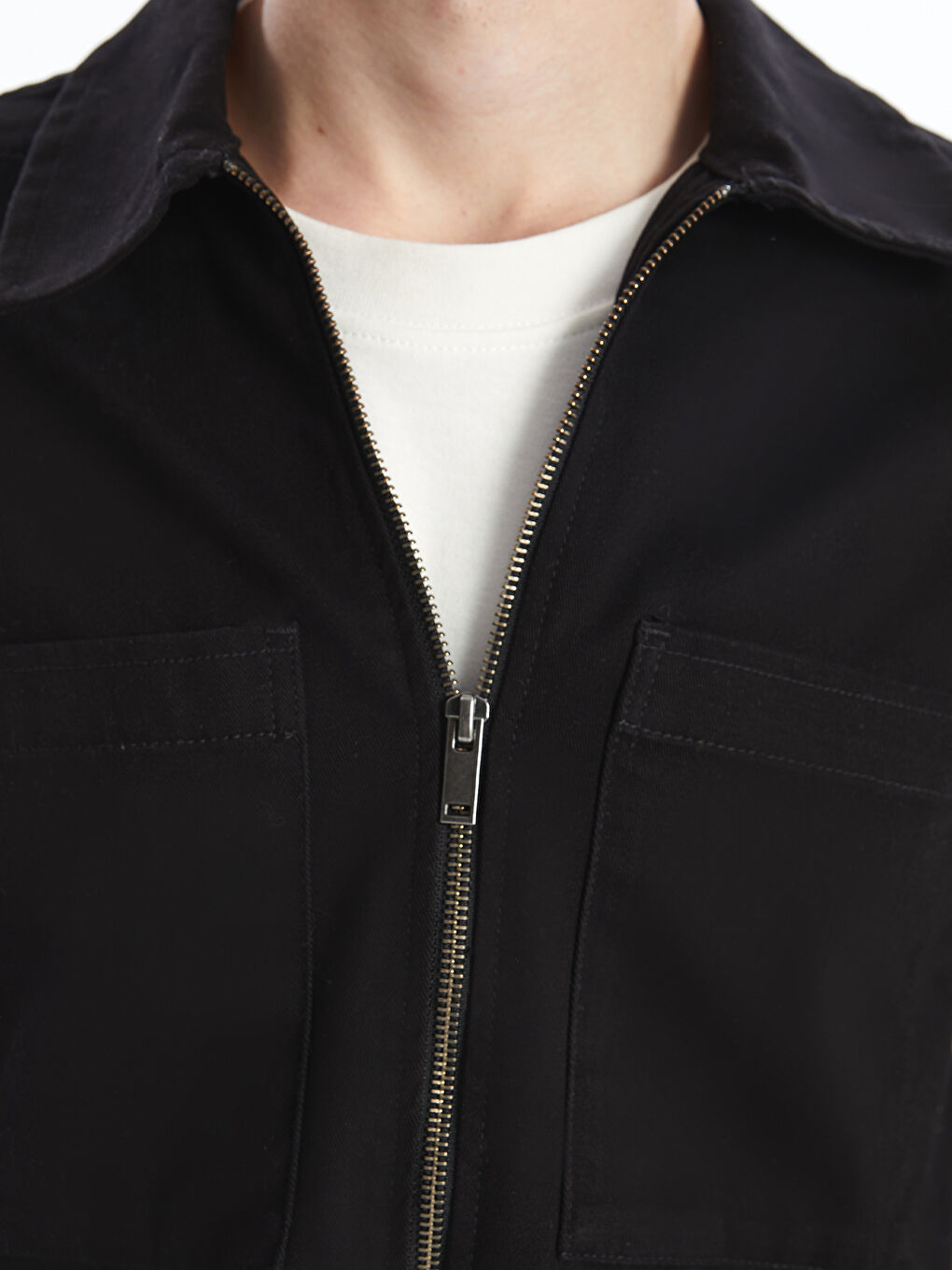 Relaxed Fit Jacket Neck Men's Coat -W4EE06Z8-RQL