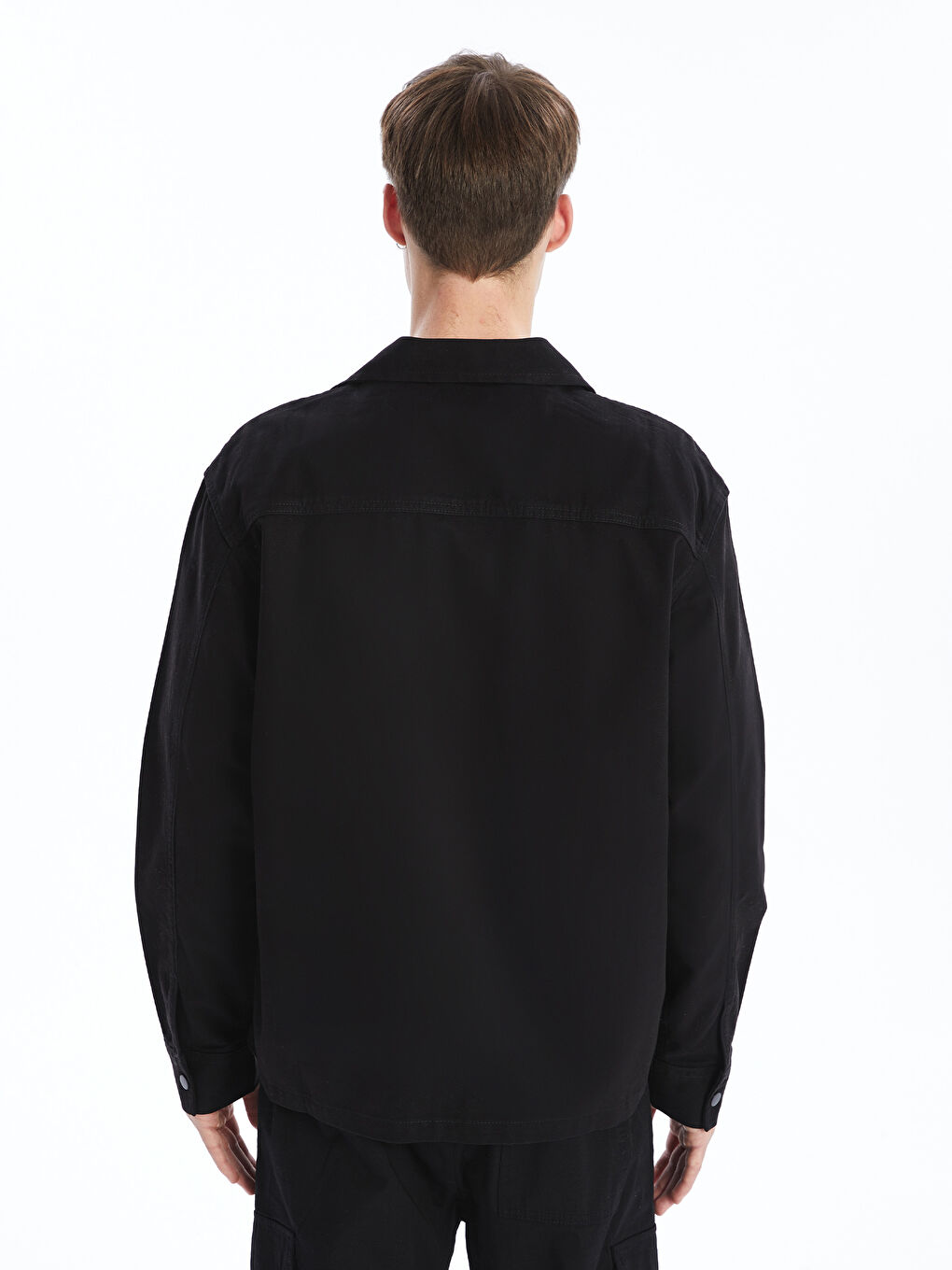 Relaxed Fit Jacket Neck Men's Coat -W4EE06Z8-RQL