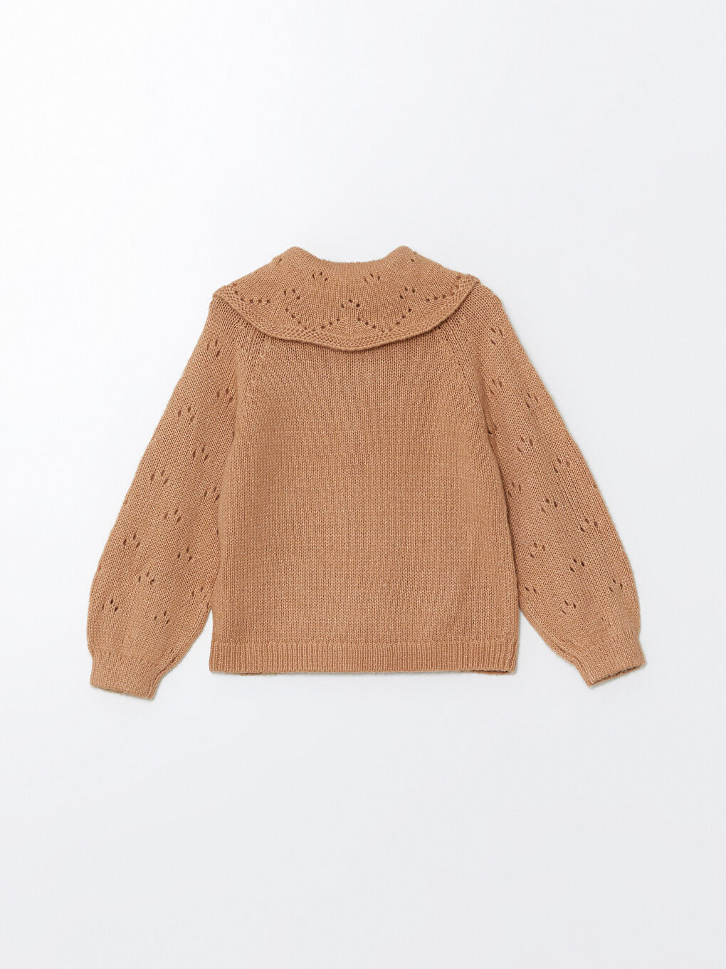 LCW Kids Peter Pan Collar Girl's Knitted Cardigan -W4EE07Z1-YJ6