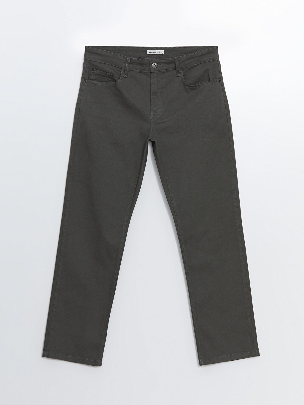 LCWAIKIKI Basic Mat Yeşil Standart Kalıp Gabardin Erkek Chino Pantolon - 4