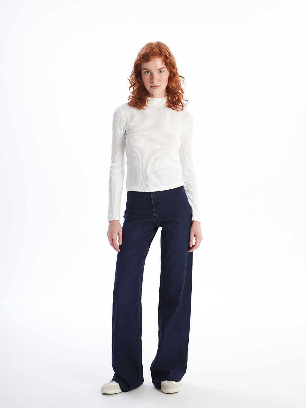 LCW Vision Funnel Neck Textured Women's Body -W4EE56Z8-R9J