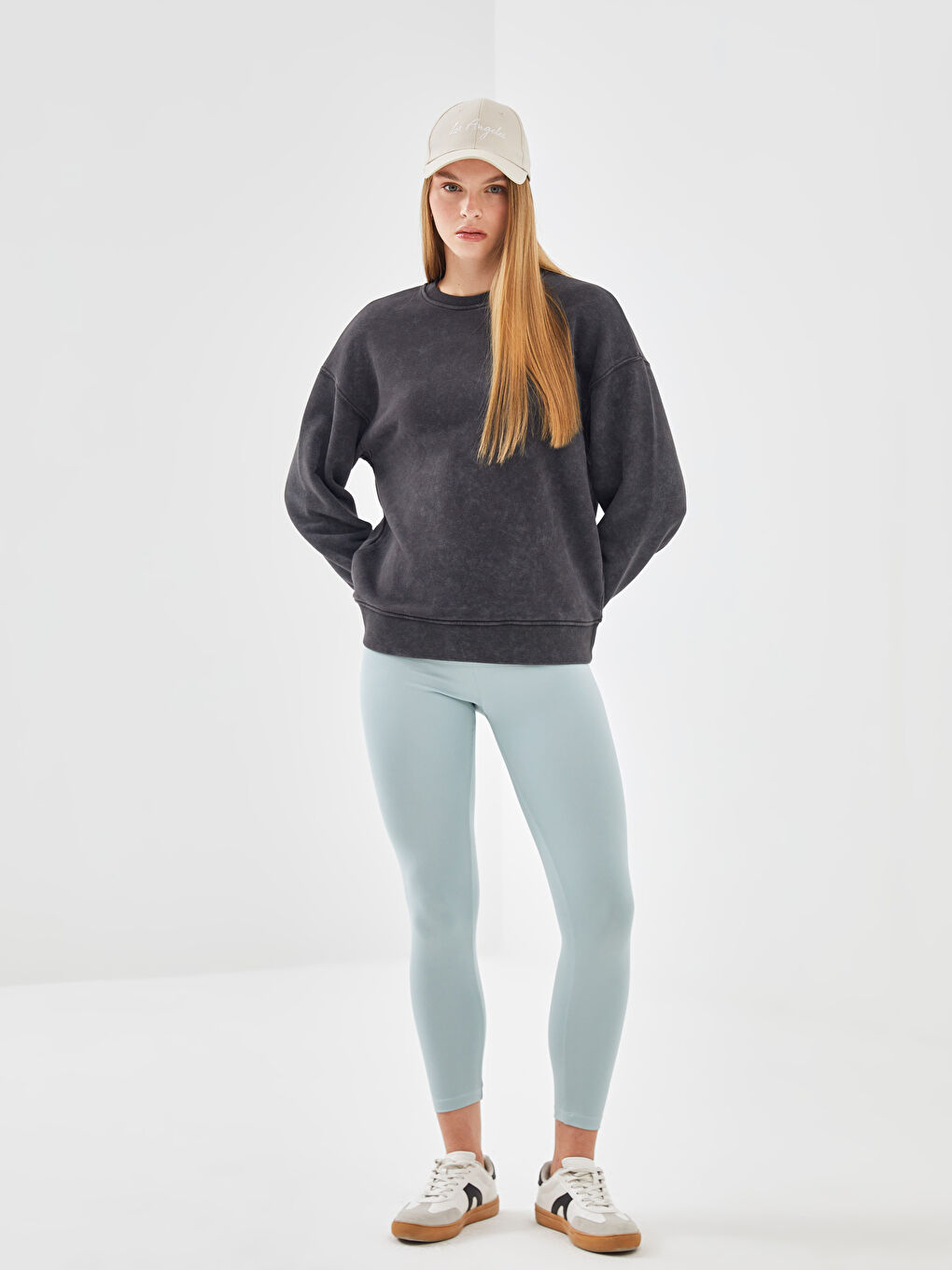 Elasticated Waist Women's Leggings -W4EE60Z8-GGR
