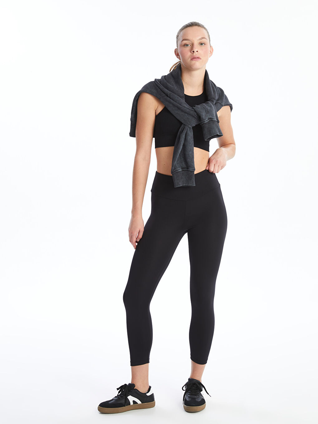 Plain High Waist Women's Leggings