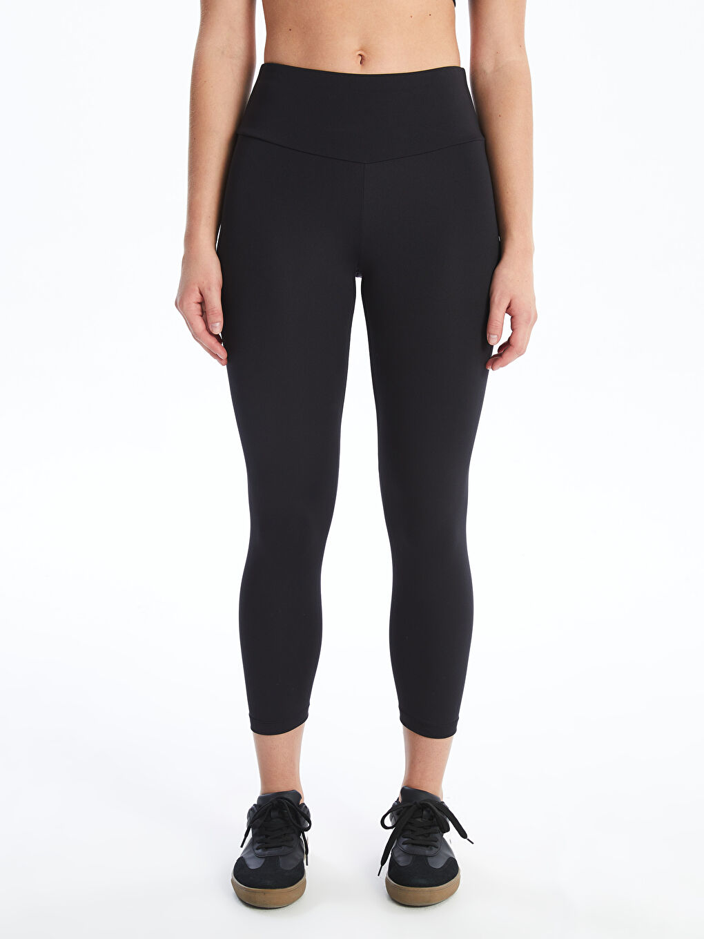 Plain High Waist Women's Leggings-1