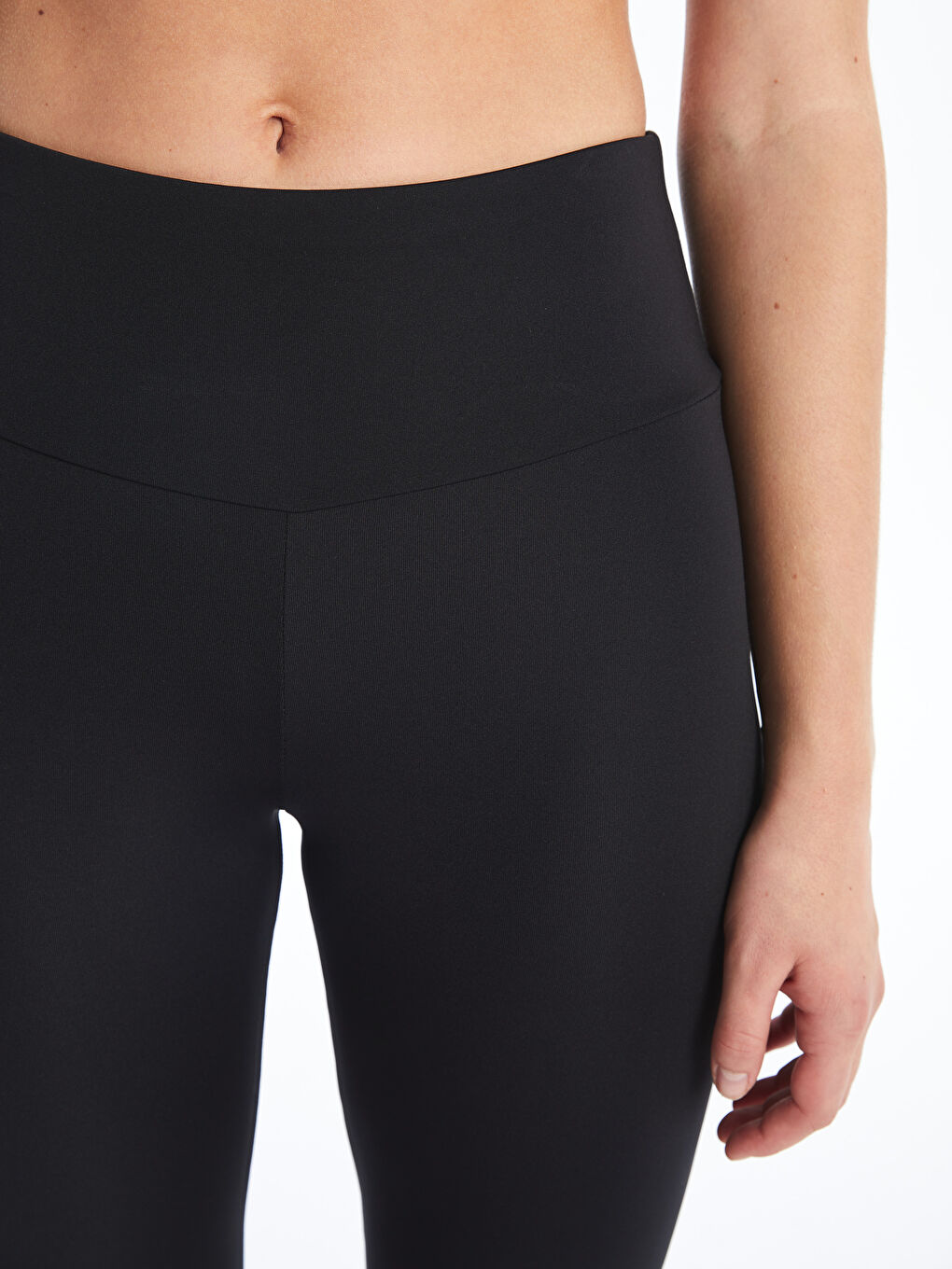 Plain High Waist Women's Leggings-2