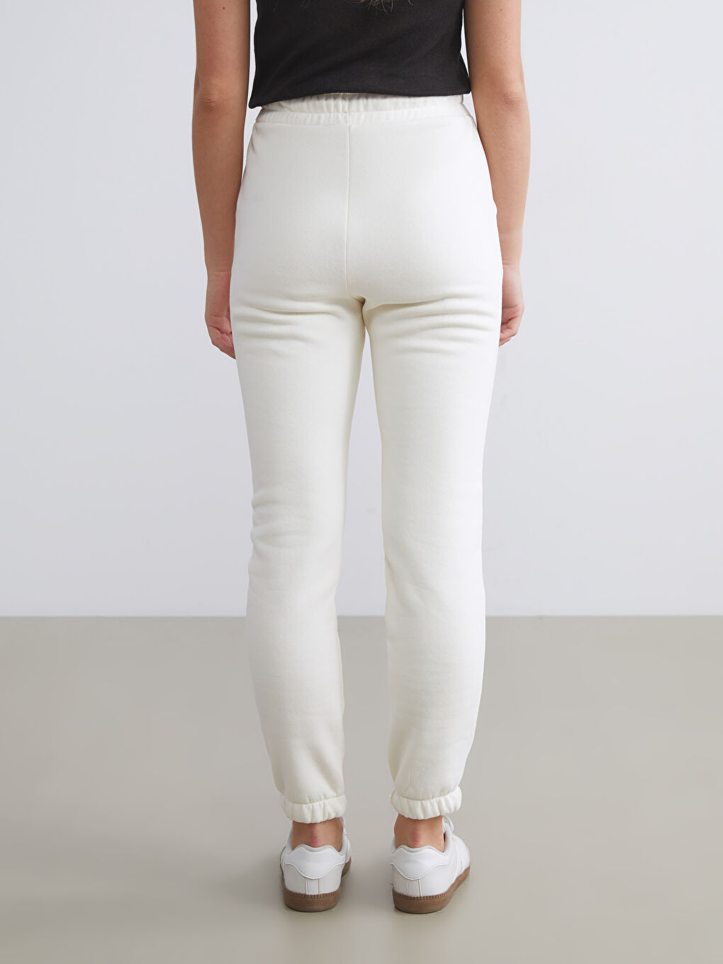 بنطلون رياضي تخين بخصر مرن للسيدات-3