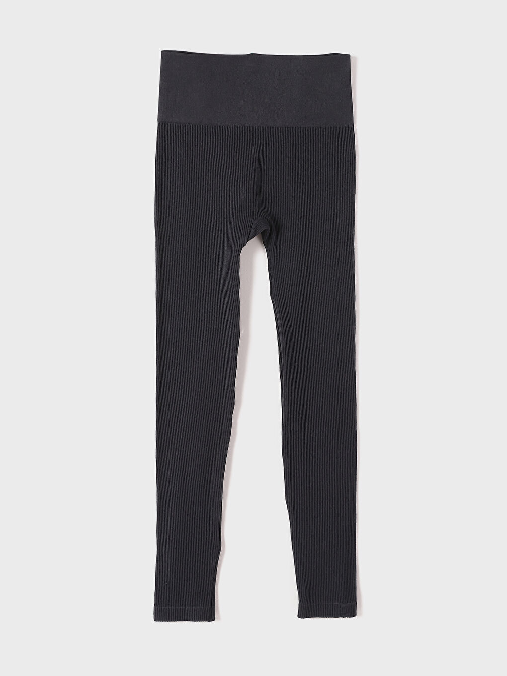 Plain Waistband Women's Ribbed Leggings -W4EE75Z8-HKS